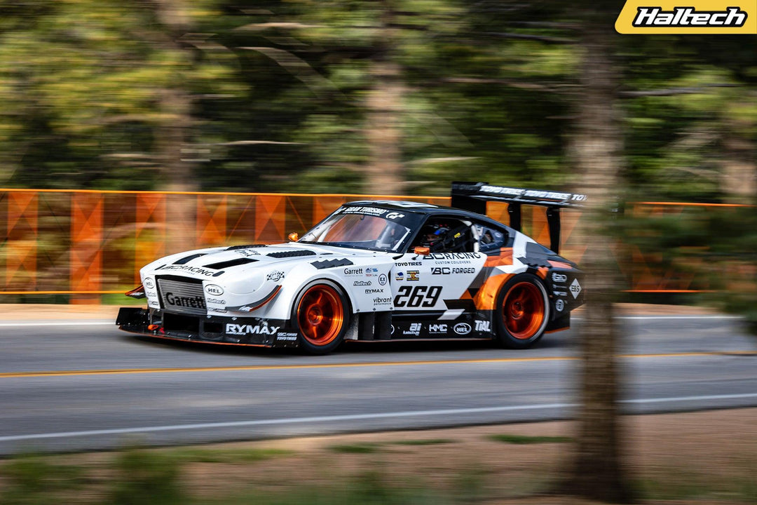 Haltech Heroes // SHAWN AND HIS TURBO LS DATSUN 240Z - Attacking the Clock Racing