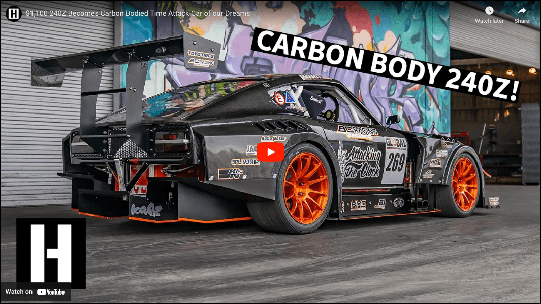Hoonigan // $1,100 240Z Becomes Carbon Bodied Time Attack Car of our Dreams - Attacking the Clock Racing