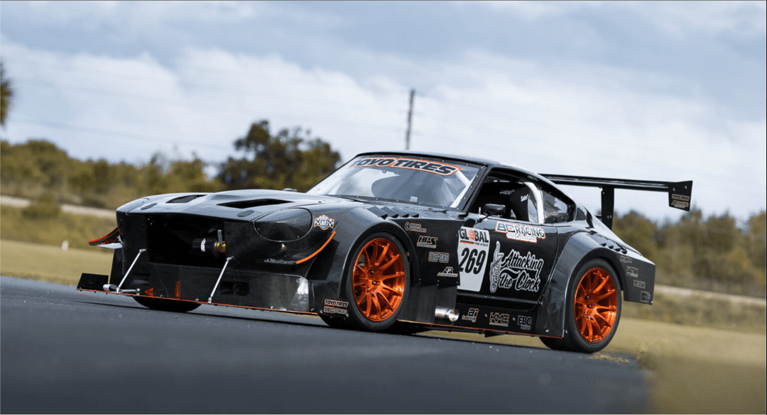 BC Forged // SHAWN BASSETT’S FULL CARBON DATSUN 240Z - Attacking the Clock Racing