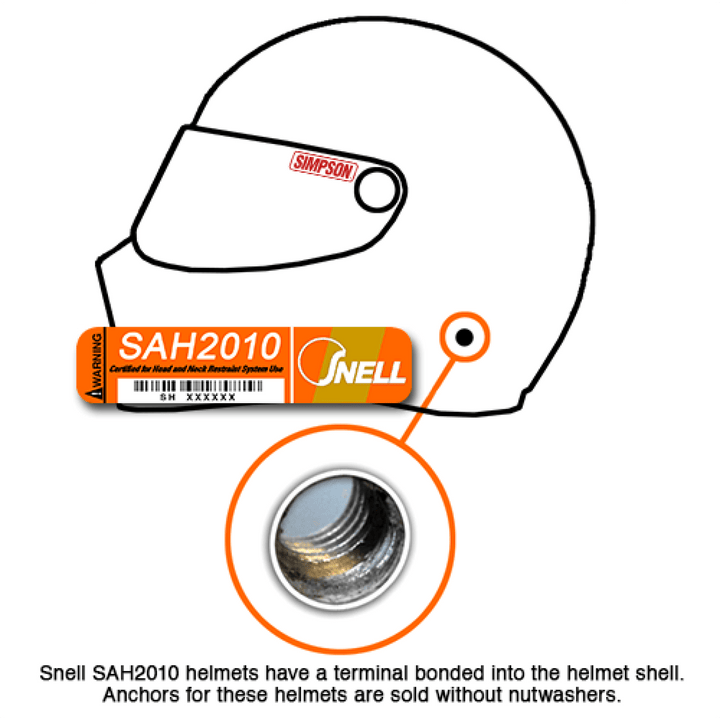 HANS III Device Head & Neck Restraint Post Anchors Medium 20 Degrees FIA/SFI SA Helmet - Attacking the Clock Racing