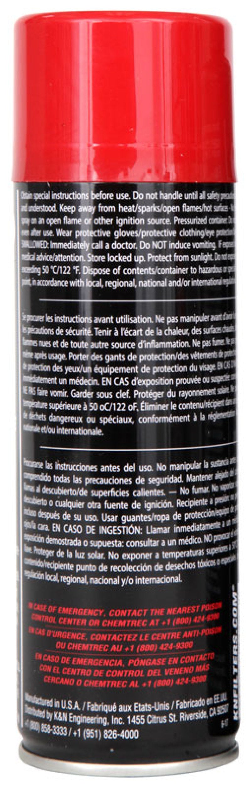 K&N Aerosol Spray Air Filter Oil 6.5oz.