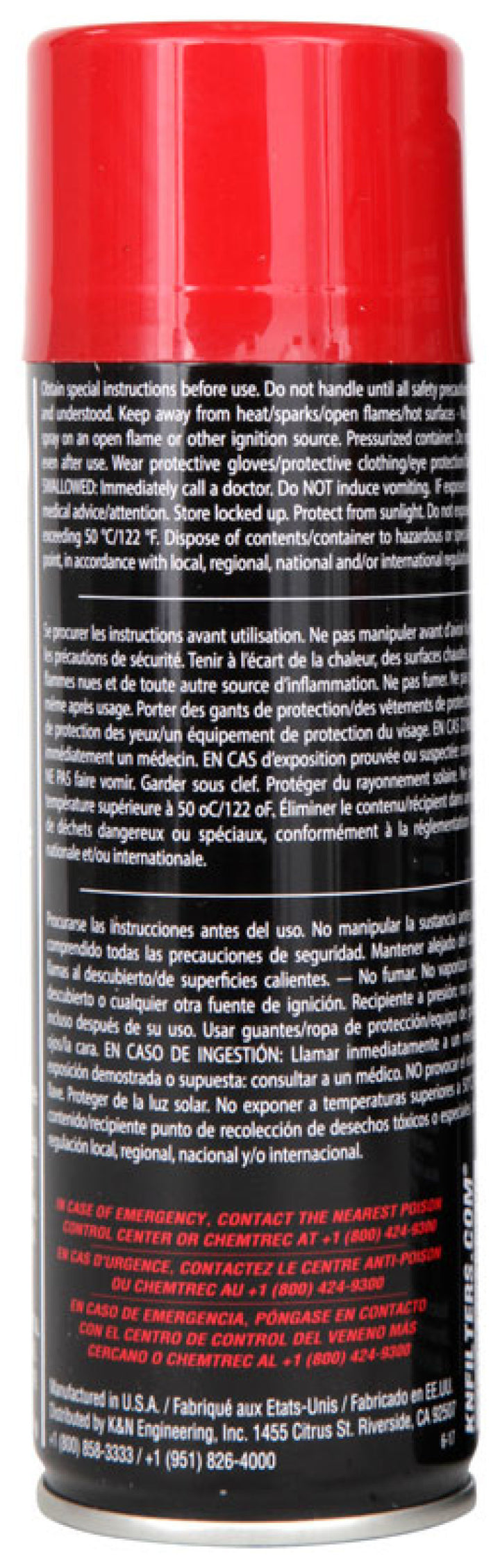 K&N Aerosol Spray Air Filter Oil 6.5oz.