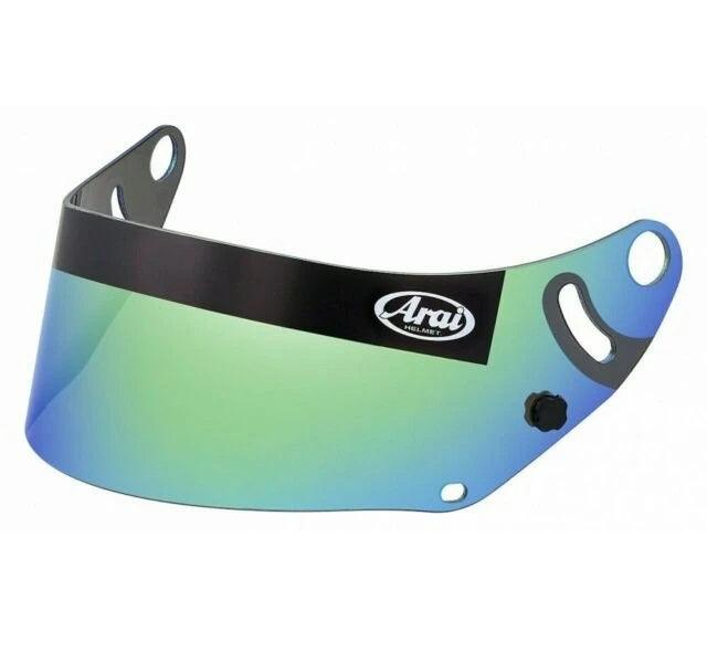 Arai GP-7 Anti-Fog Shield Green Mirror - Attacking the Clock Racing