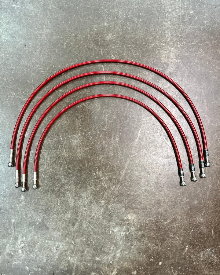 HEL Braided Fuel Injector Lines for Porsche 924 K-JET Early (Banjo Injectors) - Attacking the Clock Racing