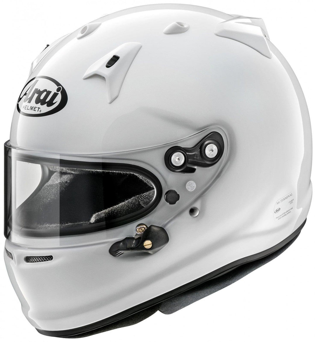 Arai GP-7 White Medium Racing Helmet - Attacking the Clock Racing