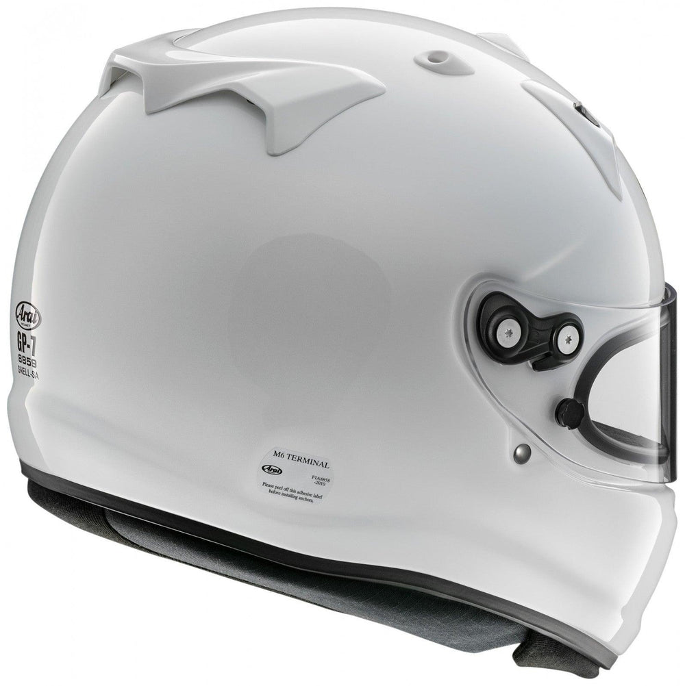 Arai GP-7 White X Small Racing Helmet - Attacking the Clock Racing