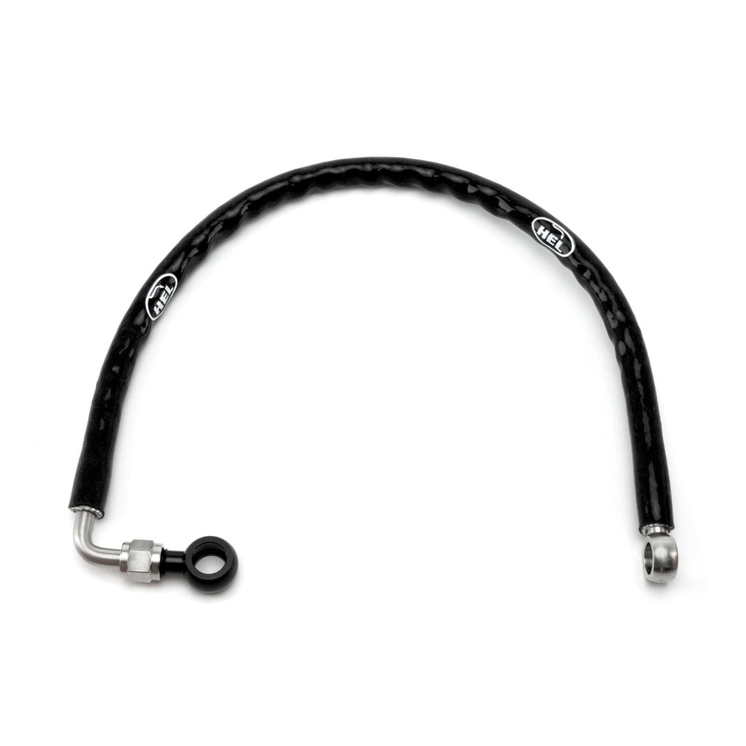 HEL Performance Turbo Oil Feed Line for BMW Mini R55, R56, R57, R58, R59, R60, R61 (Petrol Models Only), Stainless Steel Braided