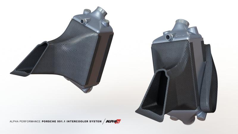 AMS Performance Porsche 997.1TT Alpha Intercooler System (For Stock Framed Turbos) - Attacking the Clock Racing