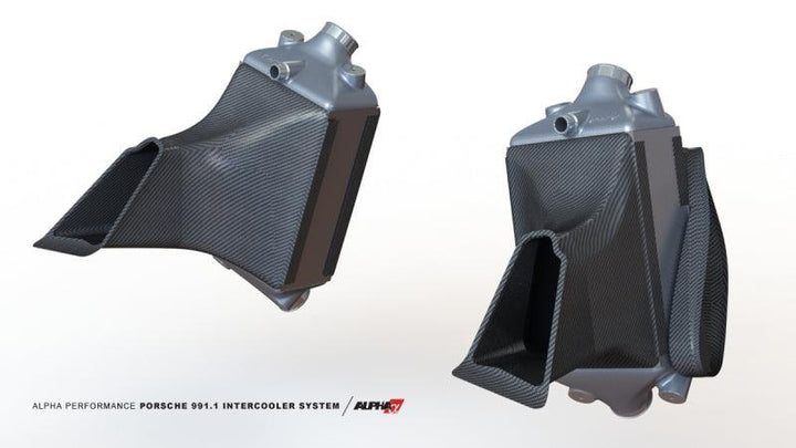 AMS Performance Porsche 997.1TT Alpha Intercooler System (For Stock Framed Turbos) - Attacking the Clock Racing