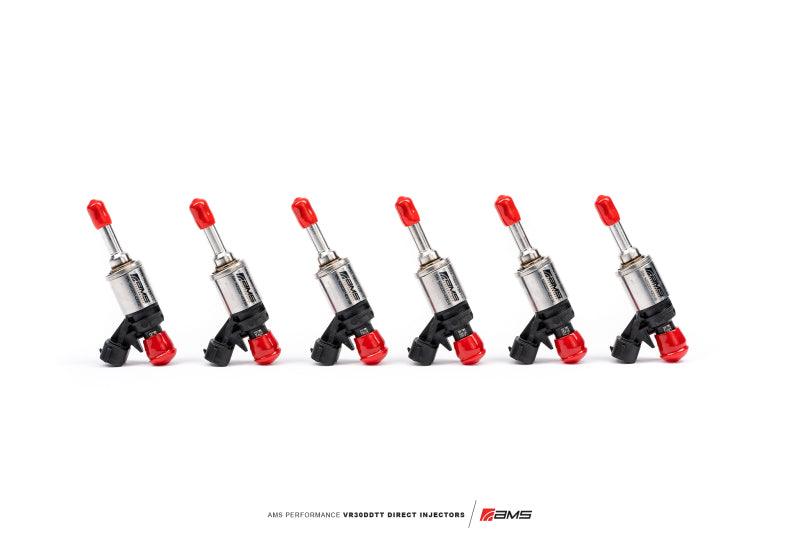 AMS Performance VR30DDTT Stage 1 Direct Injectors (Set of 6) - Attacking the Clock Racing