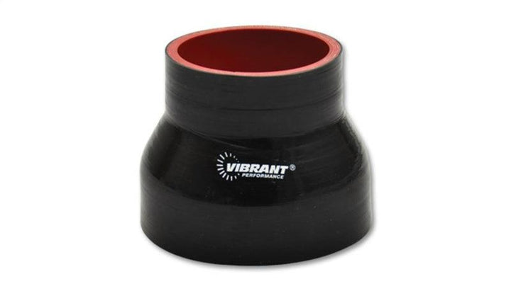 Vibrant 4 Ply Reinforced Silicone Transition Connector - 2in I.D. x 2.75in I.D. x 3in long (BLACK) - Attacking the Clock Racing