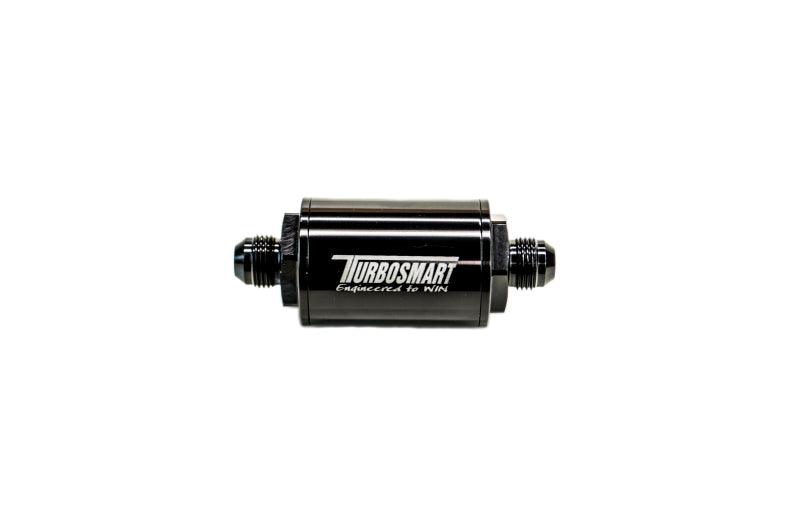 Turbosmart FPR Billet Inline Fuel Filter 1.75in OD 3.825in Length AN-6 Male Inlet - Black - Attacking the Clock Racing