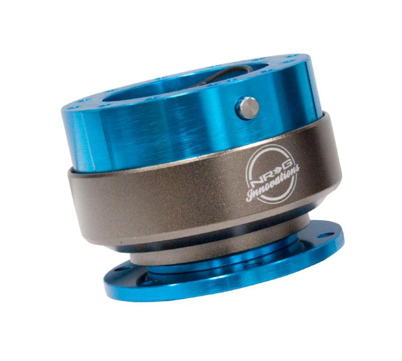 NRG Quick Release Gen 2.0 - New Blue Body / Titanium Chrome Ring - Attacking the Clock Racing