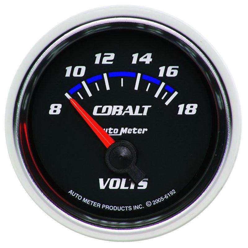 Autometer Cobalt 52mm 8-18 Volts Short Sweep Electric Voltmeter Gauge - Attacking the Clock Racing
