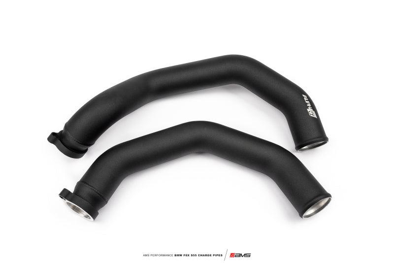 AMS Performance 15-18 BMW M3 / 15-20 BMW M4 w/ S55 3.0L Turbo Engine Charge Pipes - Attacking the Clock Racing