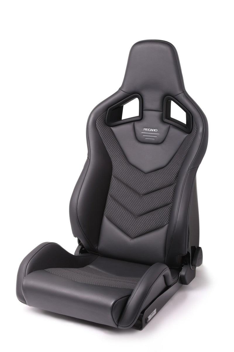 Recaro Sportster GT Passenger Seat - Black Leather/Carbon Weave - Attacking the Clock Racing