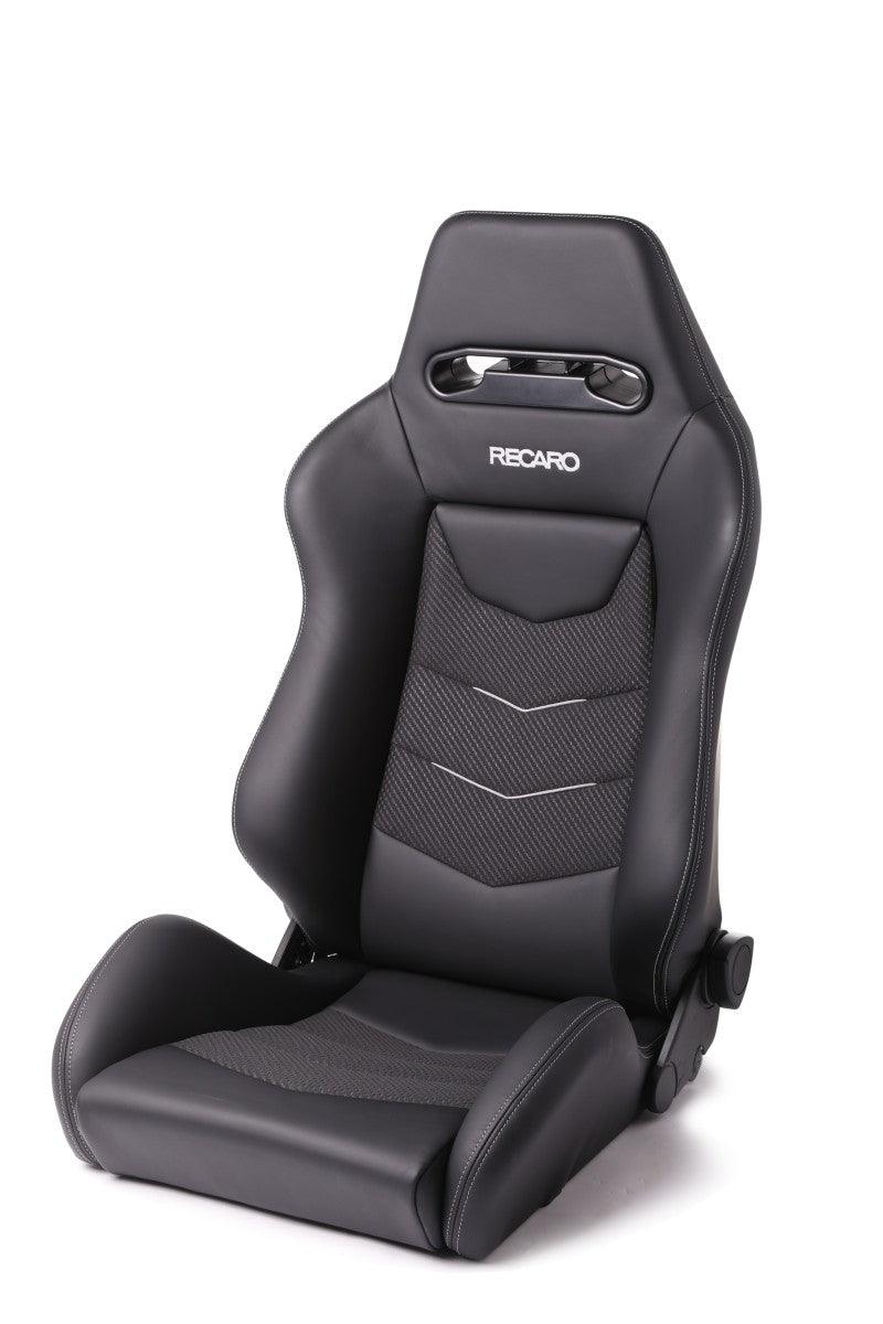 Recaro Speed V Driver Seat - Black Leather/Cloud Grey Suede Accent - Attacking the Clock Racing