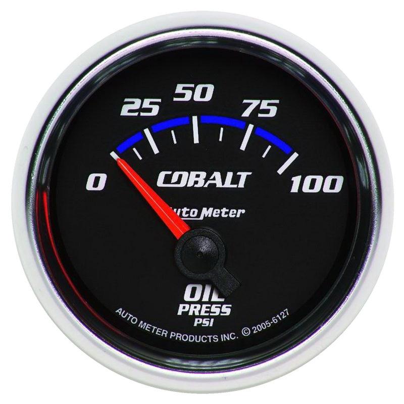 Autometer Cobalt 52mm 100 PSI Short Sweep Electric Oil Pressure Gauge - Attacking the Clock Racing