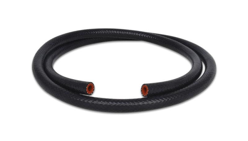 Vibrant 1in (25mm) I.D. x 20 ft. Silicon Heater Hose reinforced - Black - Attacking the Clock Racing