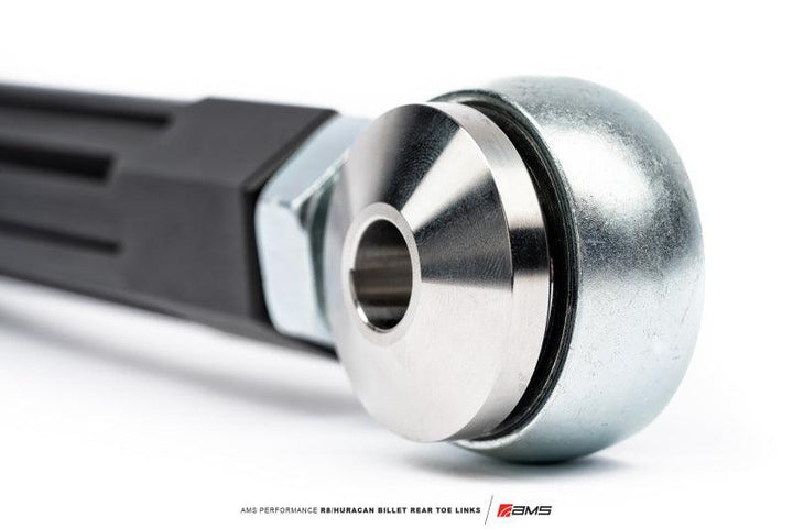 AMS Performance 2017+ Audi R8 RWD/AWD / 2015+ Lamborghini Huracan RWD Only Billet Rear Toe Links - Attacking the Clock Racing