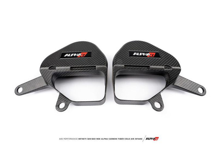 AMS Performance Infiniti 17+ Q60 / 16+ Q50 3.0TT Alpha Matte Carbon Intake Covers - Attacking the Clock Racing