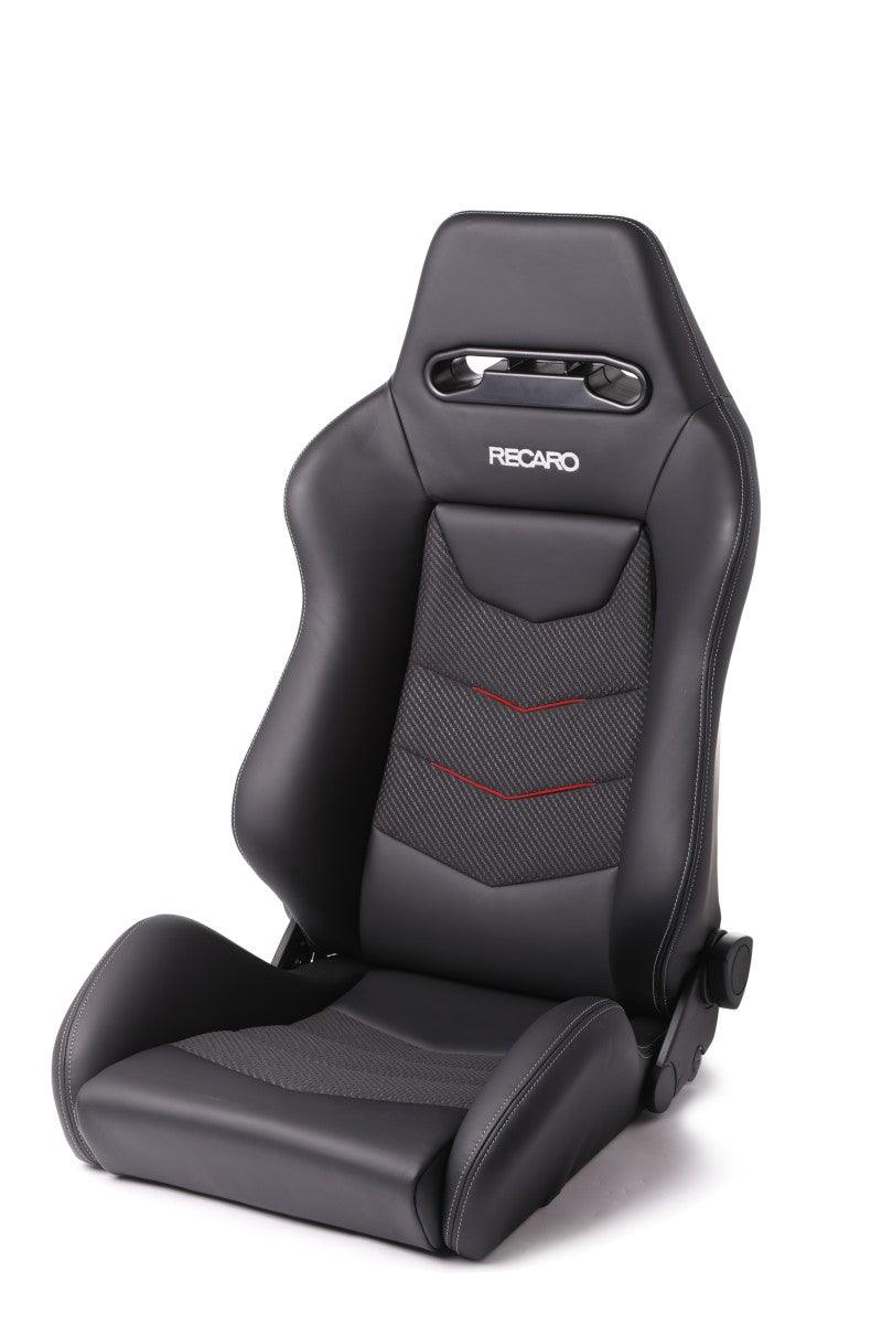 Recaro Speed V Driver Seat - Black Leather/Red Suede Accent - Attacking the Clock Racing