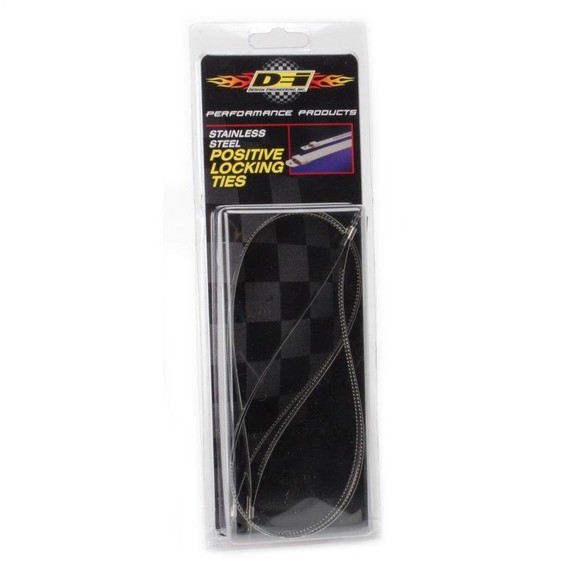 DEI Stainless Steel Positive Locking Tie 1/4in (7mm) x 14in - 4 per pack - Attacking the Clock Racing