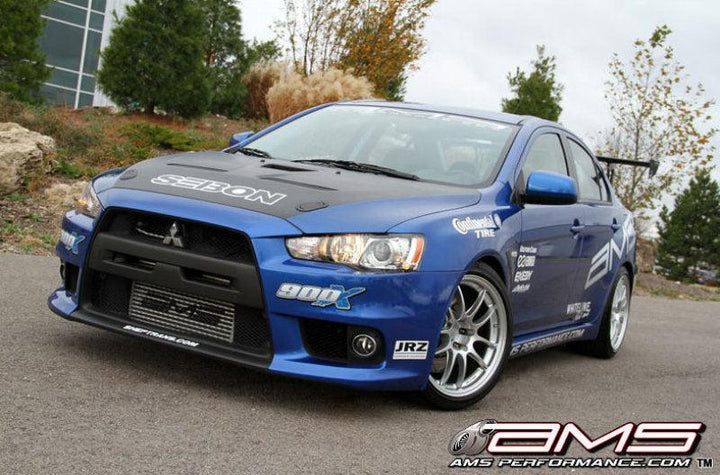AMS Performance 08-15 Mitsubishi EVO X Front Mount Intercooler - Attacking the Clock Racing