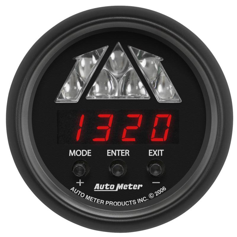 Autometer Z-Series 2-1/16in Tachometer Digital 16000 RPM w/ LED Shift Light - Attacking the Clock Racing