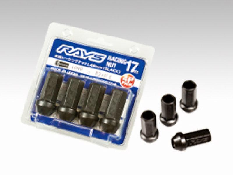 Rays 17 Hex L48 Racing Nut 12x1.25 - Black (4 Pieces) - Attacking the Clock Racing