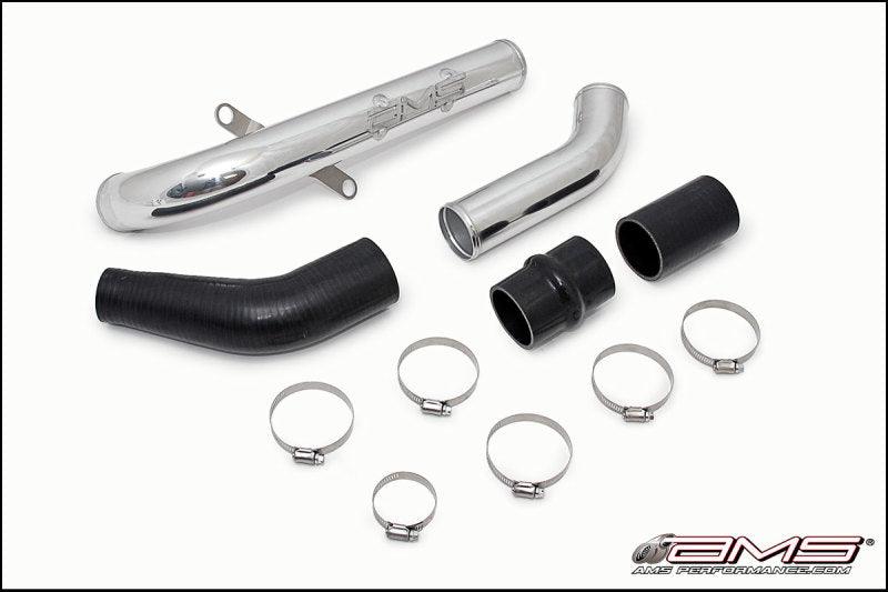 AMS Performance 08-15 Mitsubishi EVO X Upper I/C Pipe - Black Powder Coat - Attacking the Clock Racing