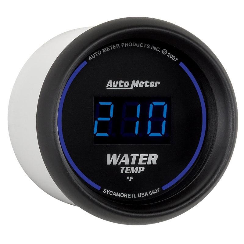 Autometer Cobalt Digital 52.4mm Black 0-300 deg F Water Temperature Gauge - Attacking the Clock Racing
