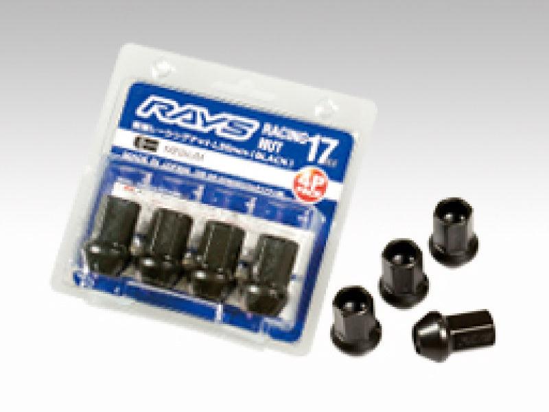 Rays 17 Hex Racing Nut Set L35 Short Type 12x1.50 - Black Chromate (4 Pieces) - Attacking the Clock Racing