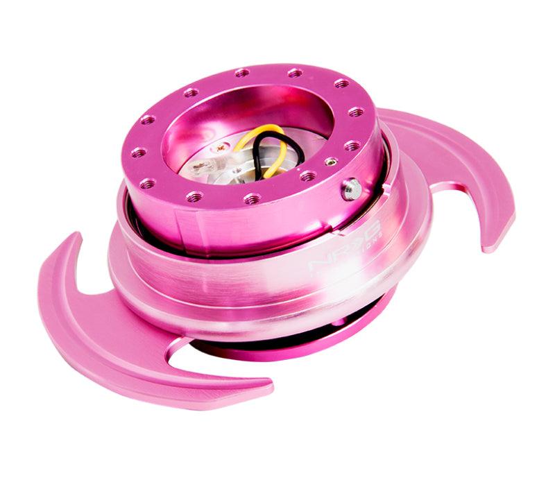 NRG Quick Release Kit Gen 3.0 - Pink Body / Pink Ring w/Handles - Attacking the Clock Racing