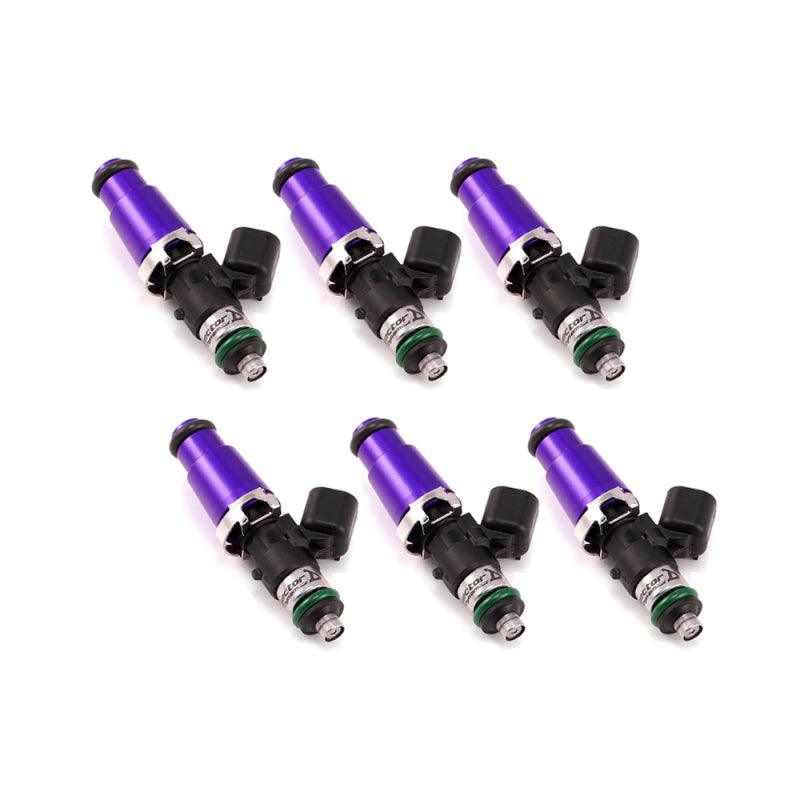 Injector Dynamics 1700cc Injectors - 60mm Length - 14mm Purple Top - 14mm Lower O-Ring (Set of 6) - Attacking the Clock Racing