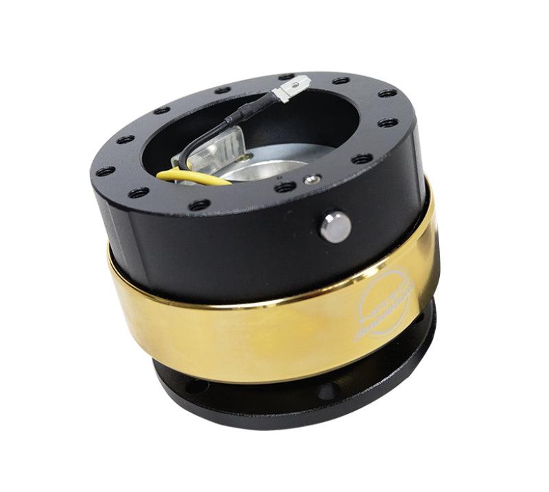 NRG Quick Release Gen 2.0 - Black Body / Chrome Gold Ring - Attacking the Clock Racing