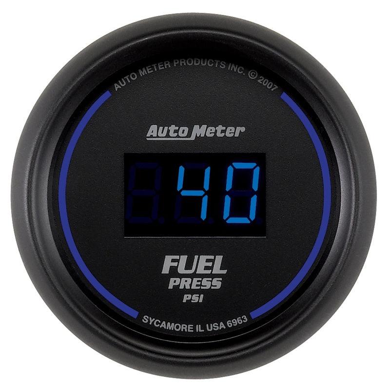 Autometer 52.4mm 1-100 PSI Black Digital Fuel Pressure Gauge - Attacking the Clock Racing