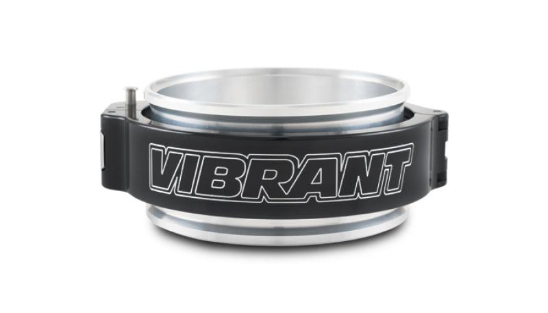 Vibrant 4in O.D. Aluminized HD 2.0 Clamp Assembly - Anodized Black - Attacking the Clock Racing