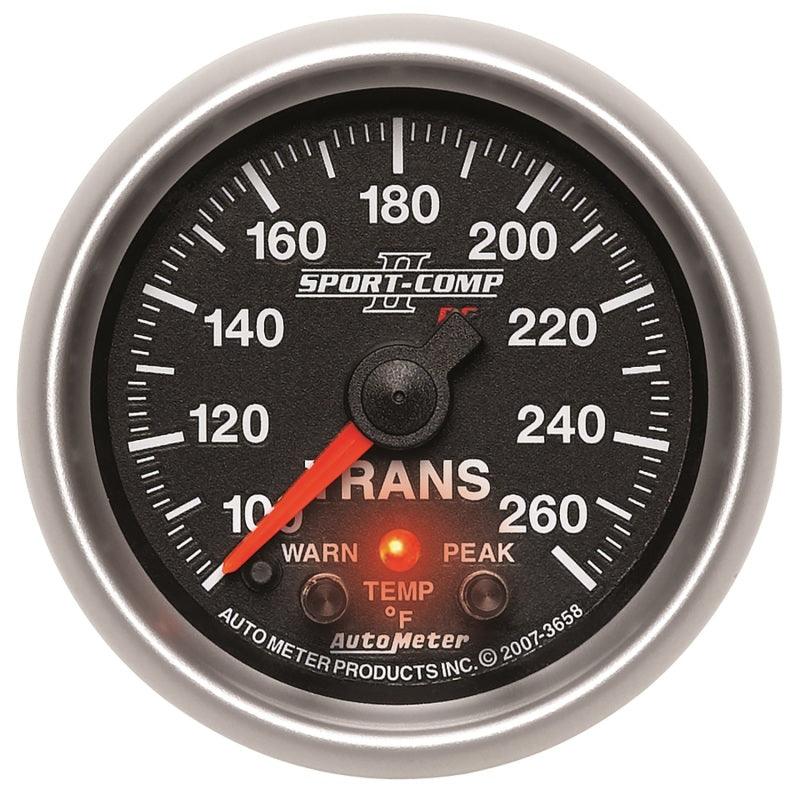 Autometer Elite 52.4mm 100-260F Transmission Temprature Peak & Warn w/ Electronic Control Gauge - Attacking the Clock Racing