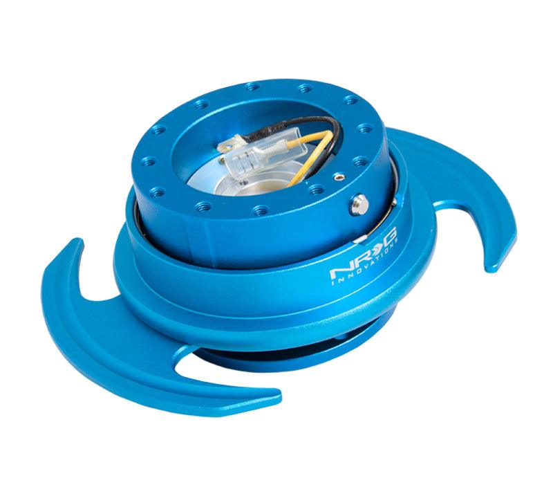 NRG Quick Release Kit Gen 3.0 - Blue Body / Blue Ring w/Handles - Attacking the Clock Racing