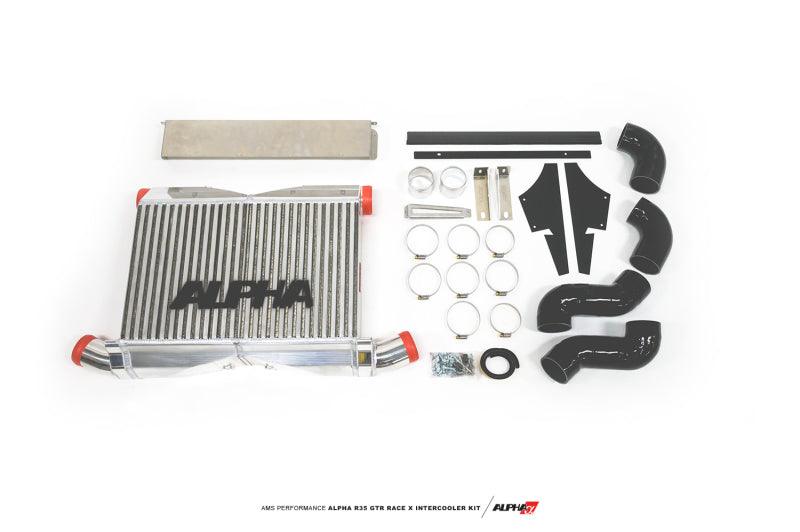 AMS Performance 09-11 Nissan GT-R Alpha Race X Front Mount Intercooler w/Logo - Attacking the Clock Racing