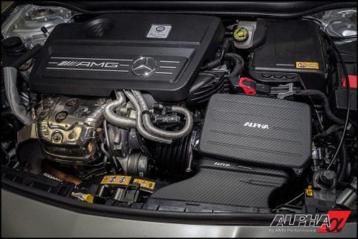 AMS Performance 14-18 Mercedes-Benz CLA 45 AMG 2.0T Alpha Cold Air intake w/Carbon Fiber Lid & Duct - Attacking the Clock Racing