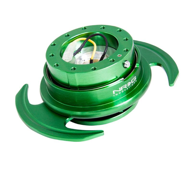 NRG Quick Release Kit Gen 3.0 - Green Body / Green Ring w/Handles - Attacking the Clock Racing
