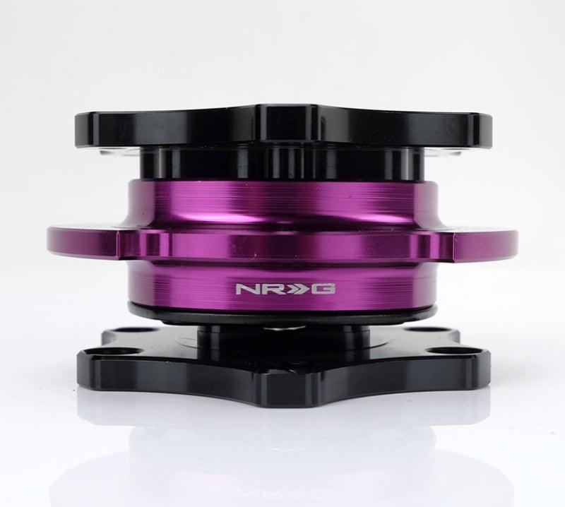 NRG Quick Release SFI SPEC 42.1 - Shiny Black Body / Shiny Purple Ring - Attacking the Clock Racing