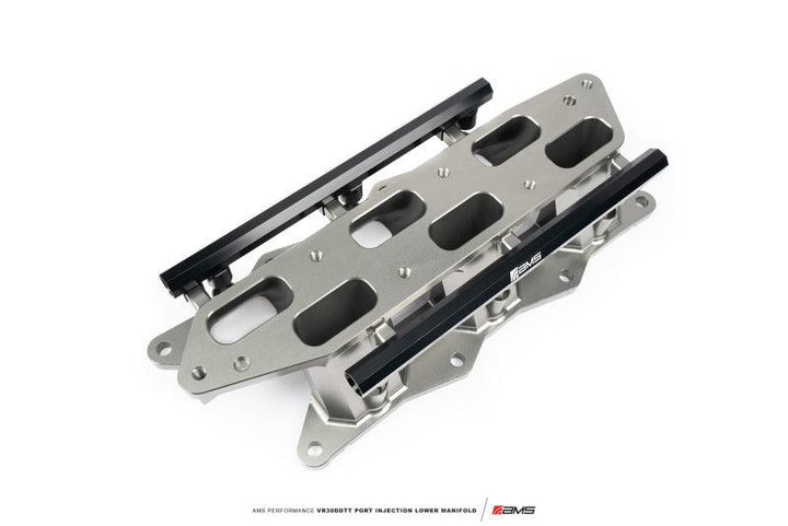 AMS Performance 2023+ Nissan Z Port Injection Lower Manifold - Gunmetal - Attacking the Clock Racing