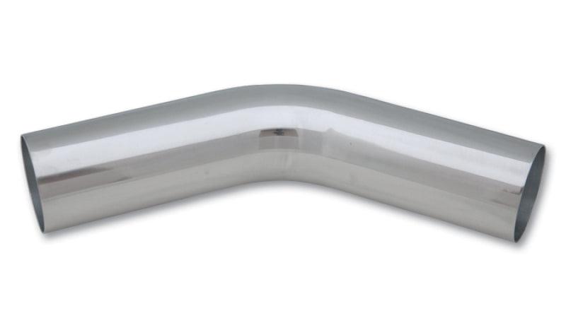Vibrant 1in O.D. Universal Aluminum Tubing (45 Degree Bend) - Polished - Attacking the Clock Racing