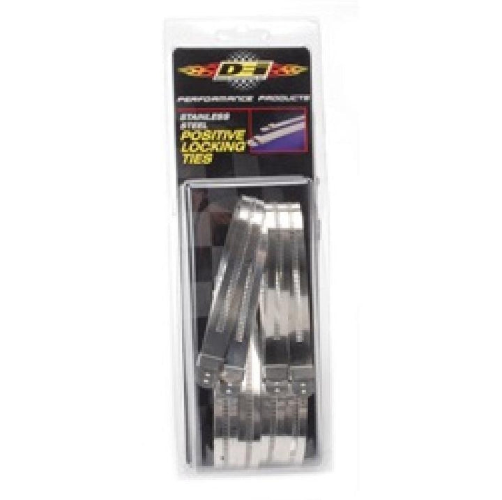 DEI Stainless Steel Positive Locking Tie 1/2in (12mm) x 9in - 8 per pack - Attacking the Clock Racing
