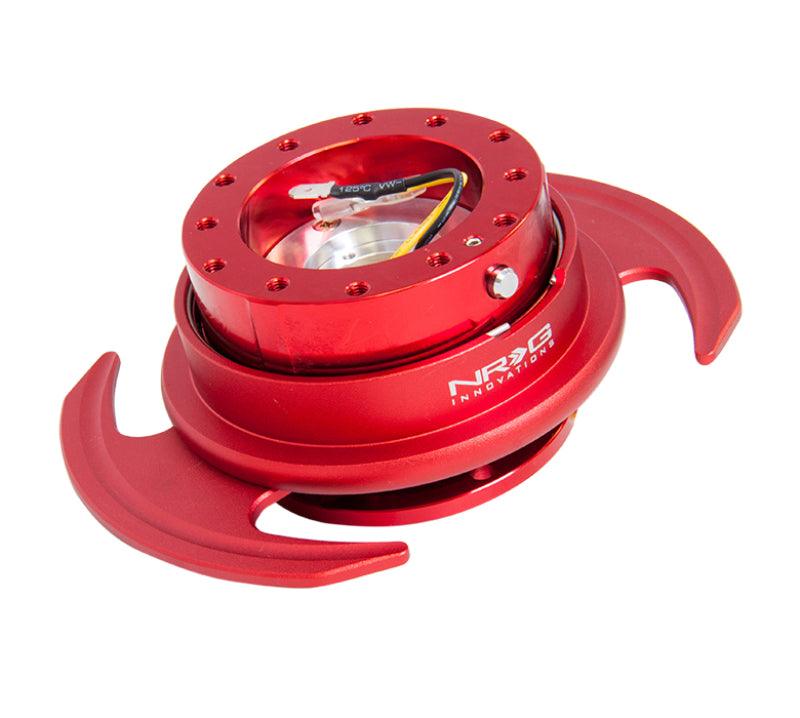 NRG Quick Release Kit Gen 3.0 - Red Metal Body / Red Ring w/Handles - Attacking the Clock Racing