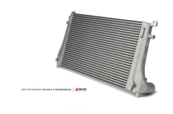 AMS Performance 2015+ VW Golf R MK7 Front Mount Intercooler Upgrade w/Cast End Tanks - Attacking the Clock Racing