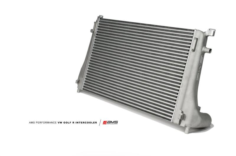 AMS Performance 2015+ VW Golf R MK7 Front Mount Intercooler Upgrade w/Cast End Tanks - Attacking the Clock Racing
